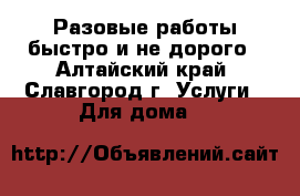 Разовые работы быстро и не дорого - Алтайский край, Славгород г. Услуги » Для дома   